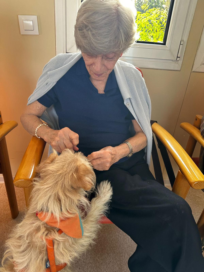 Grup Lantus incorpora la actividad de la caninoterapia en su residencia de mayores Mare Ràfols en Vilafranca del Penedés