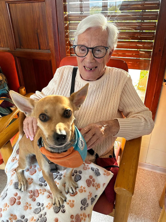 Grup Lantus incorpora la actividad de la caninoterapia en su residencia de mayores Mare Ràfols en Vilafranca del Penedés